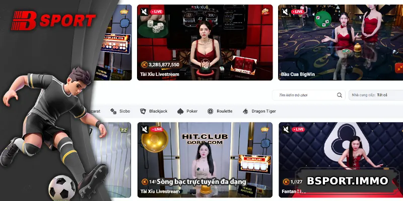 Sòng bạc trực tuyến đa dạng